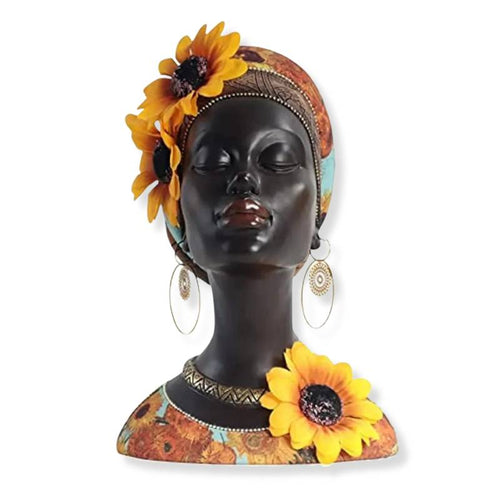African Bust <br> Statue