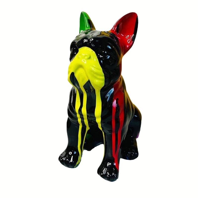 Dog Statue <br/> Seated Bulldog 21 cm