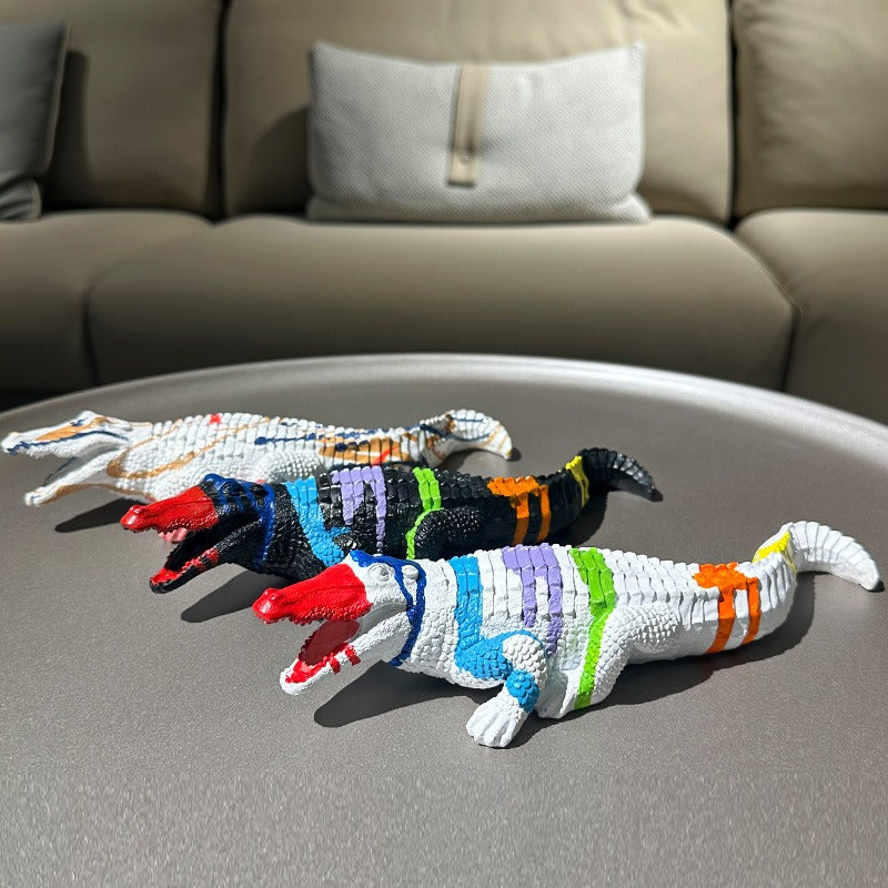 Crocodile Statue, Resin, Pop Art, 7 cm