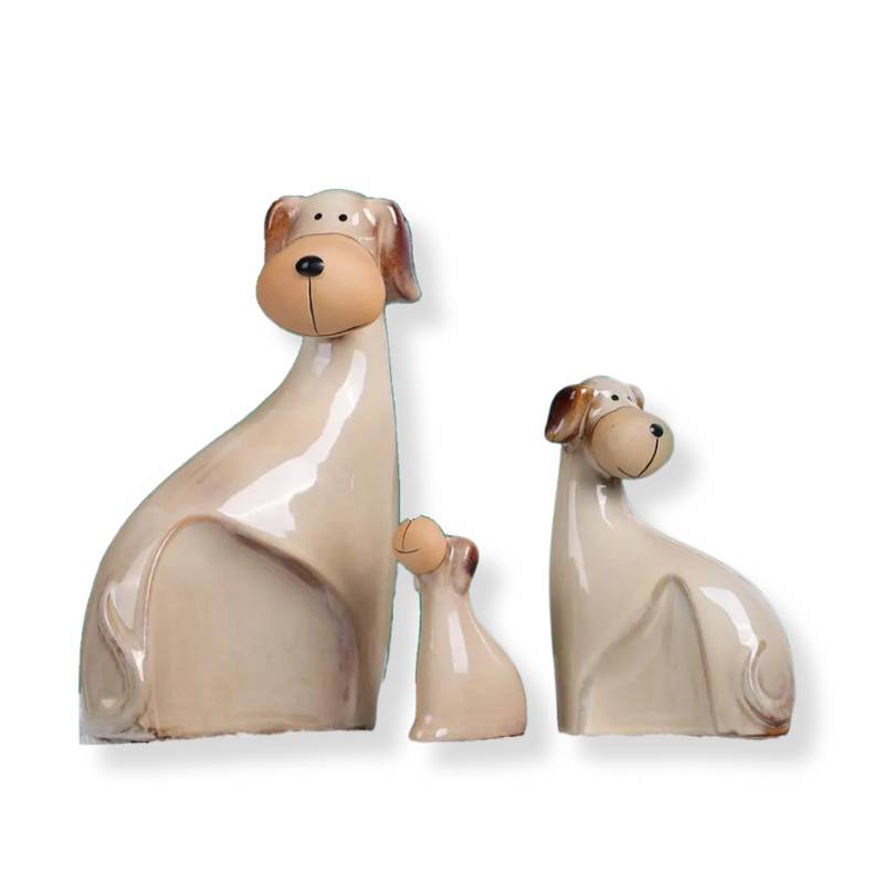 Ceramic Dog <br> Statue