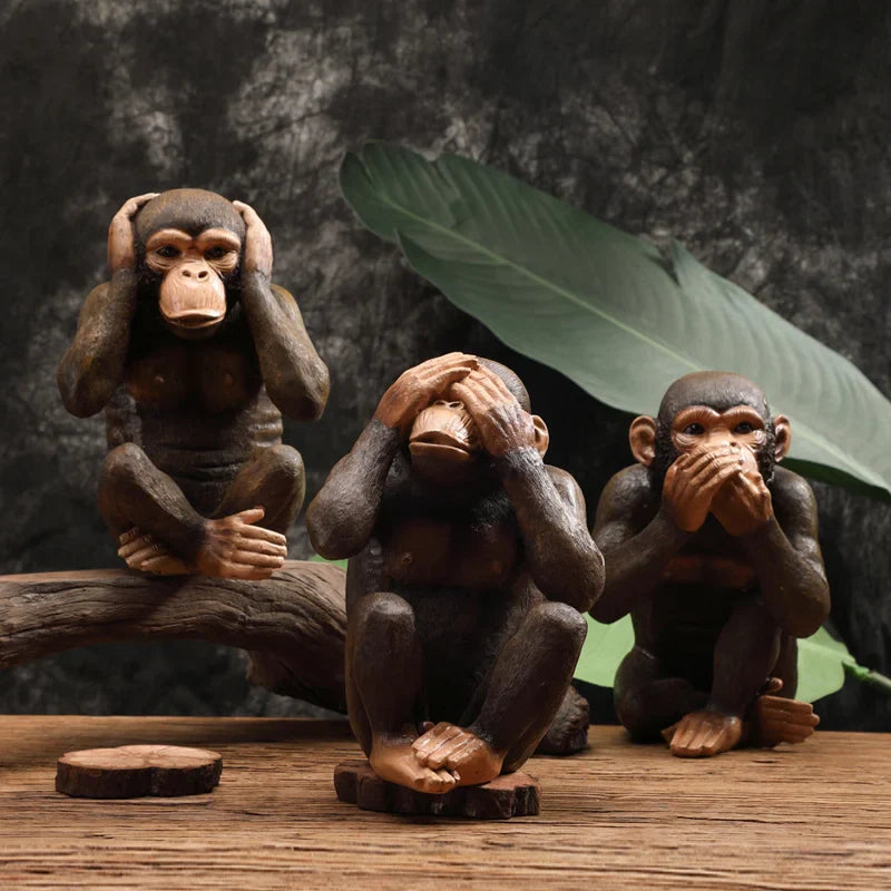 Three Monkeys Ornament