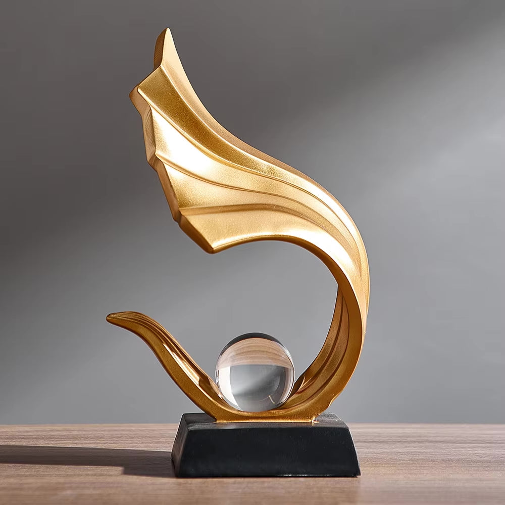 Golden Fire Statue
