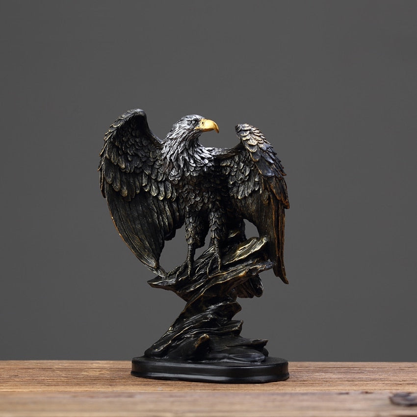 Black Hawk Eagle Sculpture