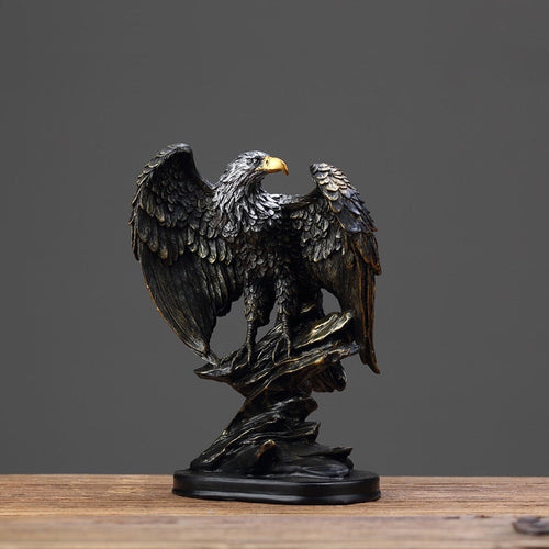 Black Hawk Eagle Sculpture