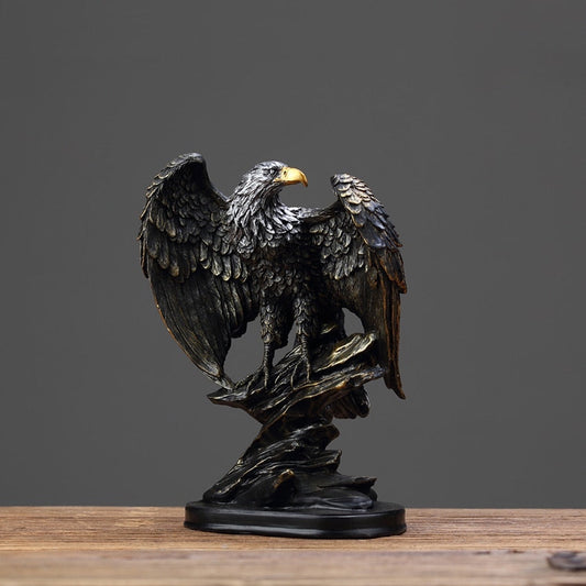Black Hawk Eagle Sculpture