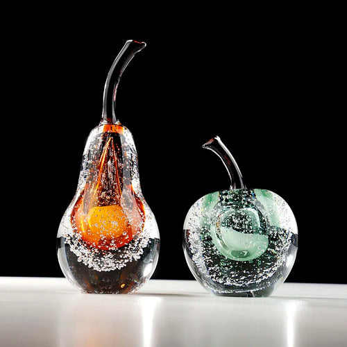 Aurora Glass Fruit Sculpture