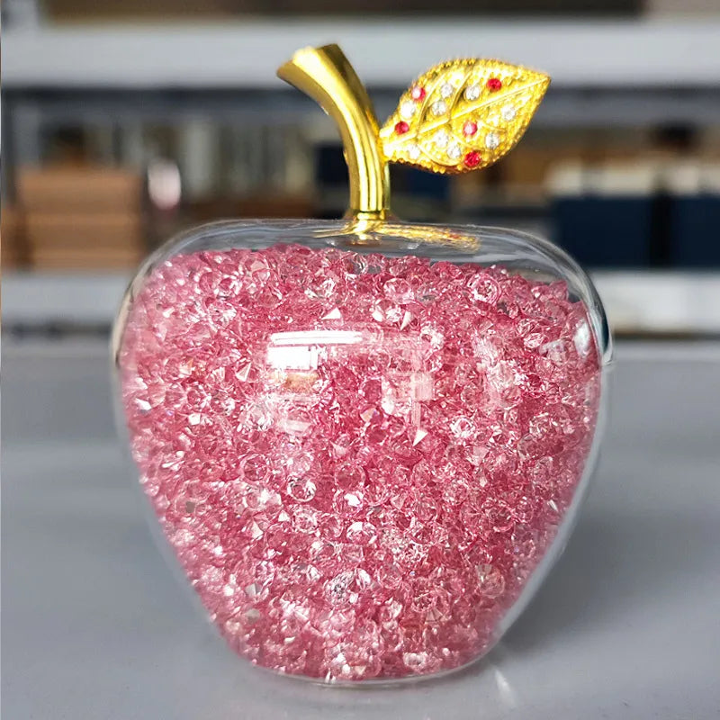 Handmade Crystal Apple Figurine