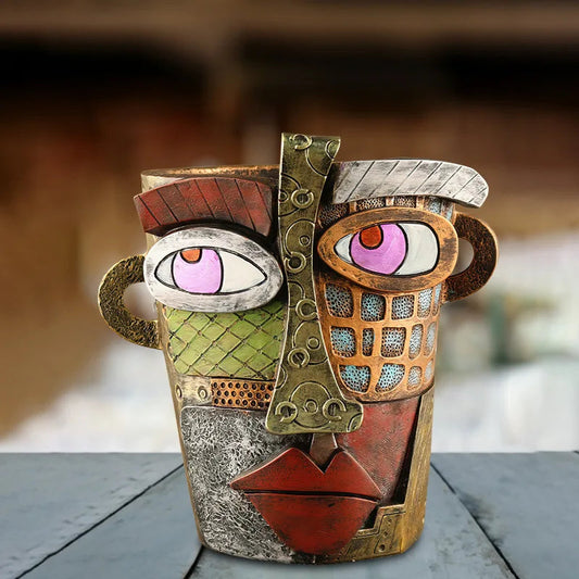 Abstract Face Pot