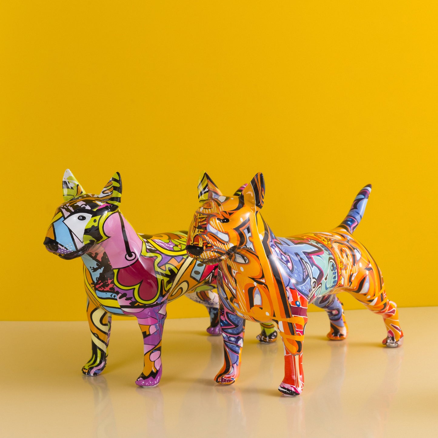 Graffiti Bull Terrier Statuette