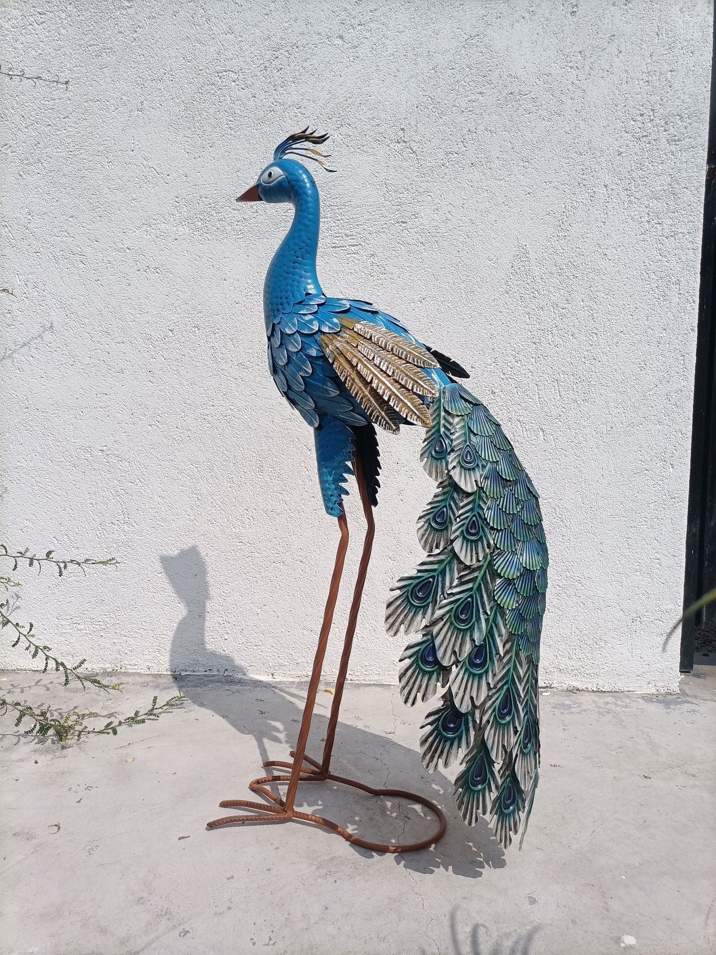 Metal Peacock Statue 101 cm