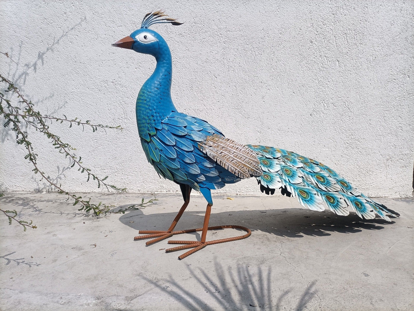 Metal Peacock Statue 62 cm