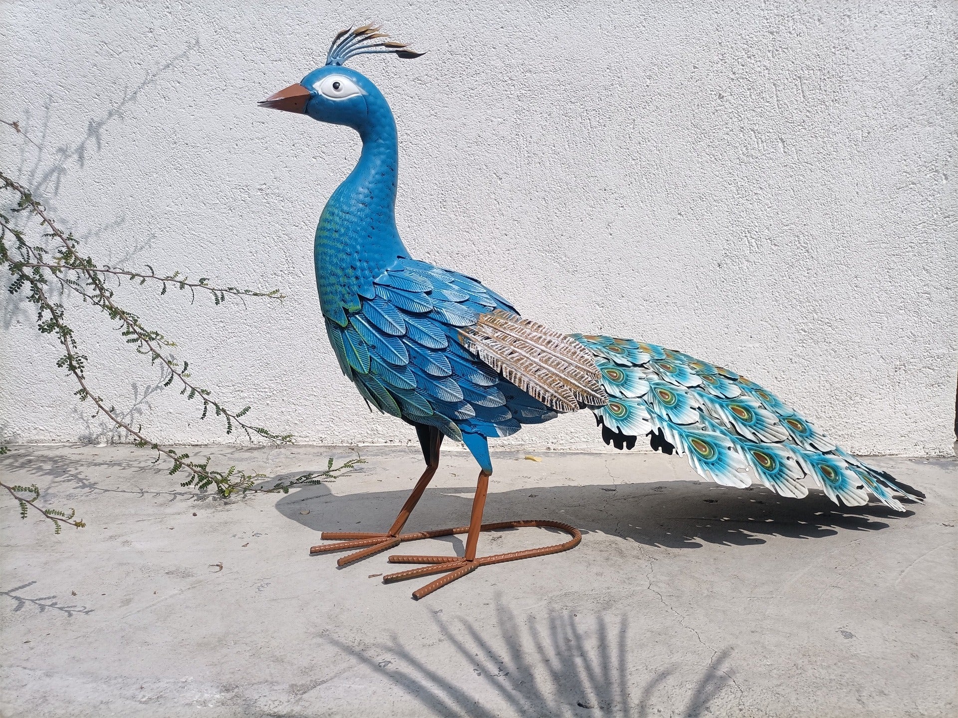 Metal Peacock Statue 62 cm