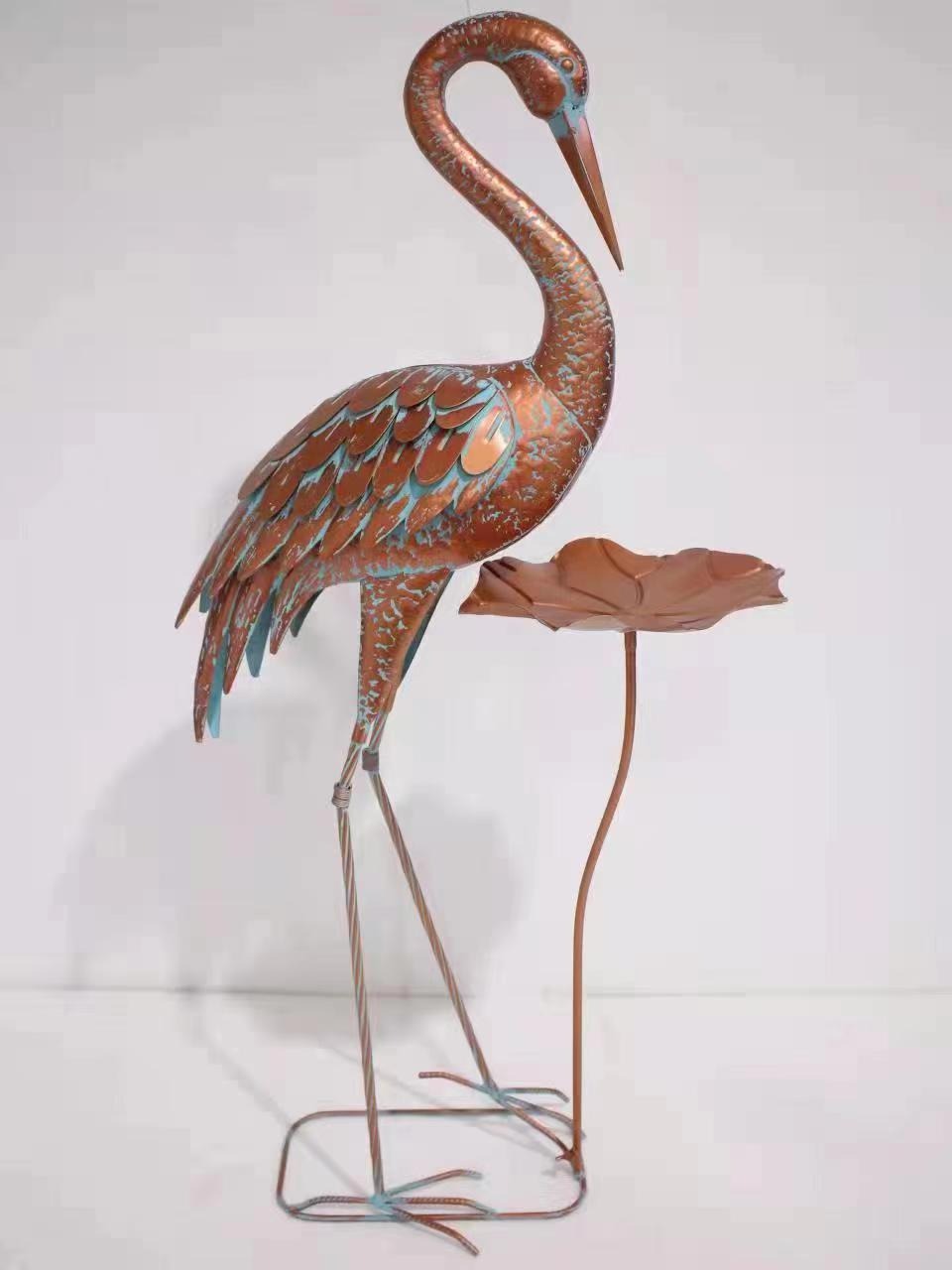 Metal Crane Bird Statue 106 cm
