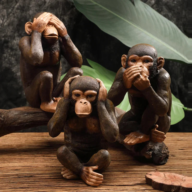 Three Monkeys Ornament