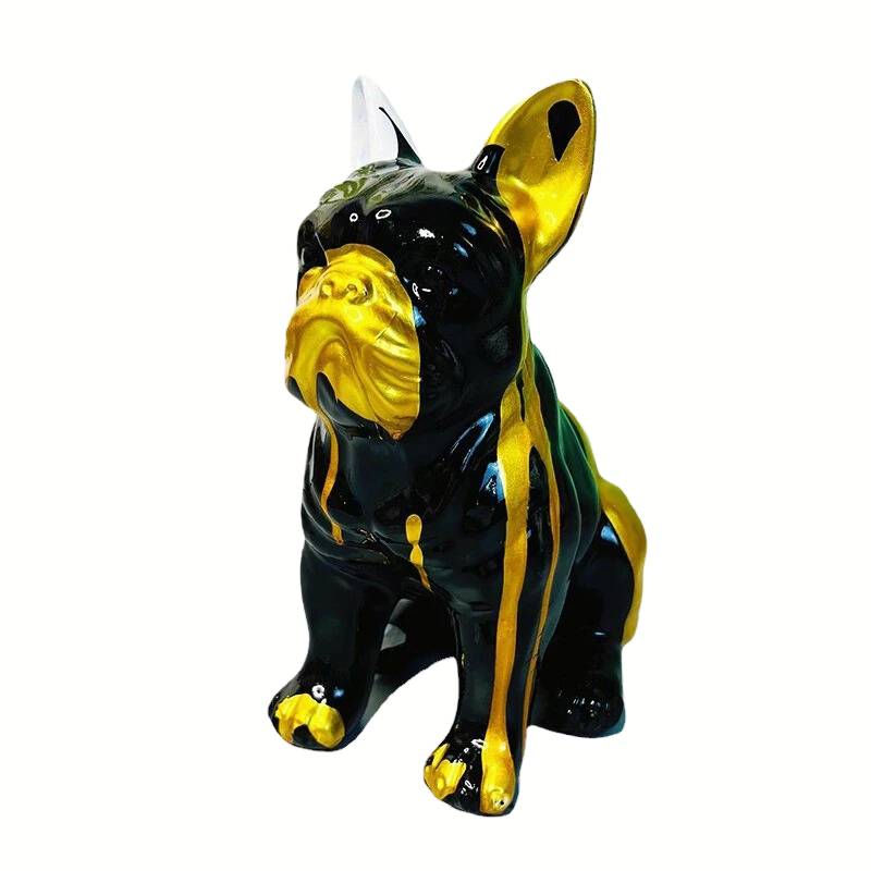 Dog Statue <br/> Seated Bulldog 21 cm