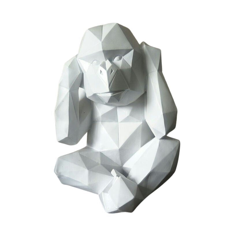 Origami Gorilla Statue, Outdoor, 23 cm