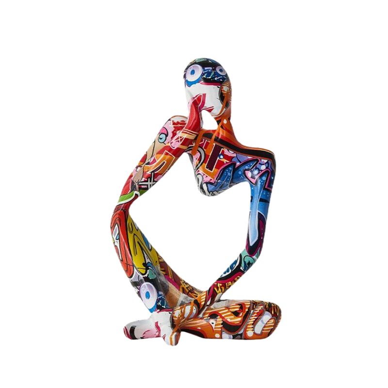 Contemporary Sculpture <br> Graffiti Thinker Statuette