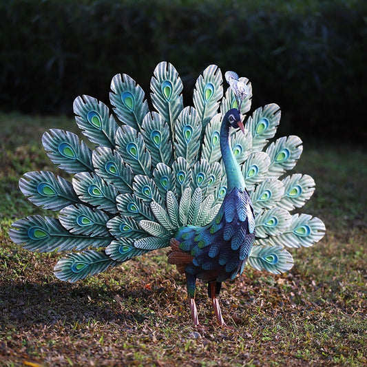 Metal Peacock Statue 81 cm