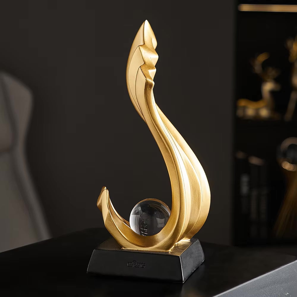 Golden Fire Statue