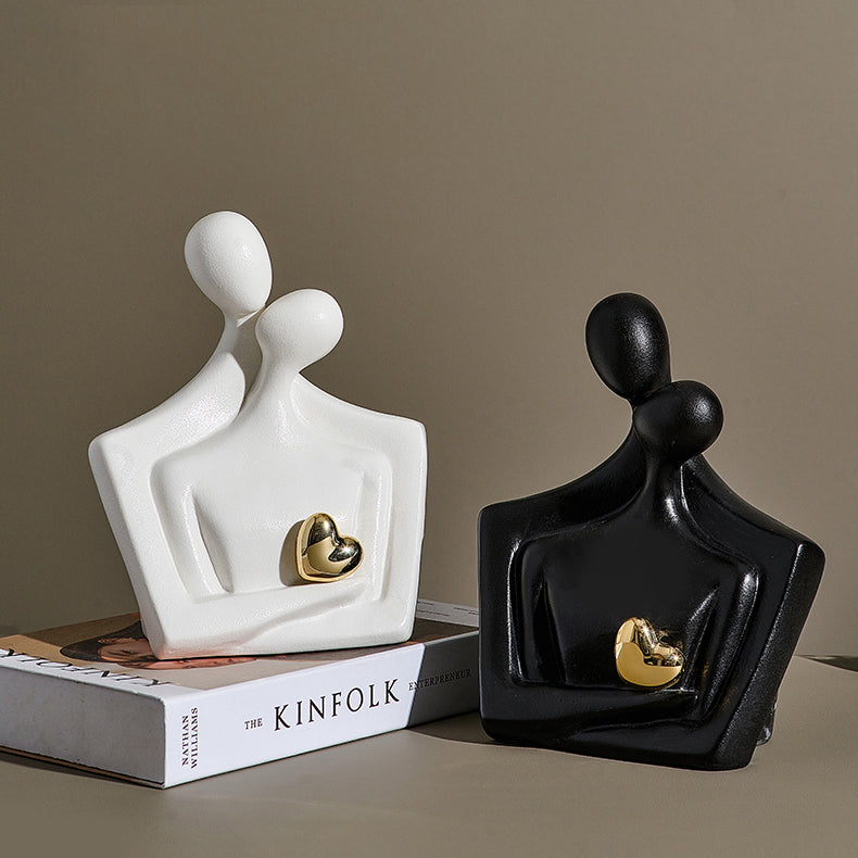 Ceramic Heart Lover Figurine
