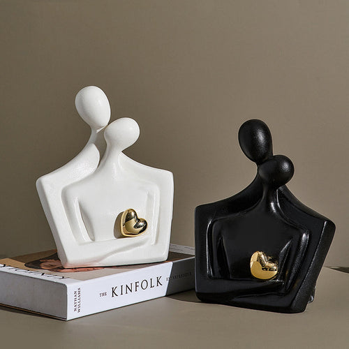 Ceramic Heart Lover Figurine