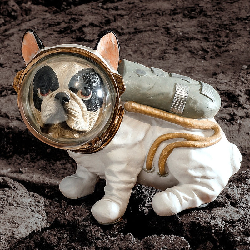 Space Bulldog Astronaut Figurines