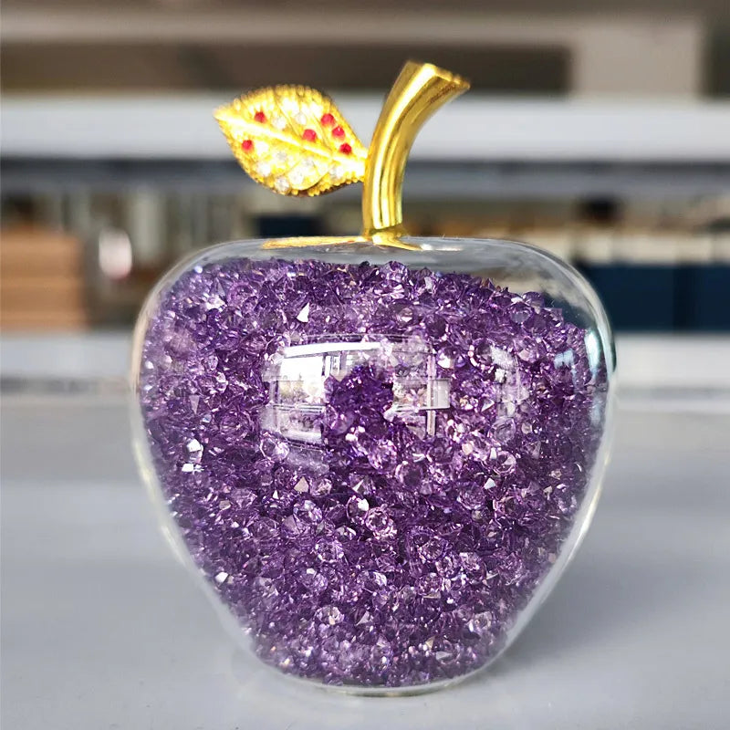 Handmade Crystal Apple Figurine