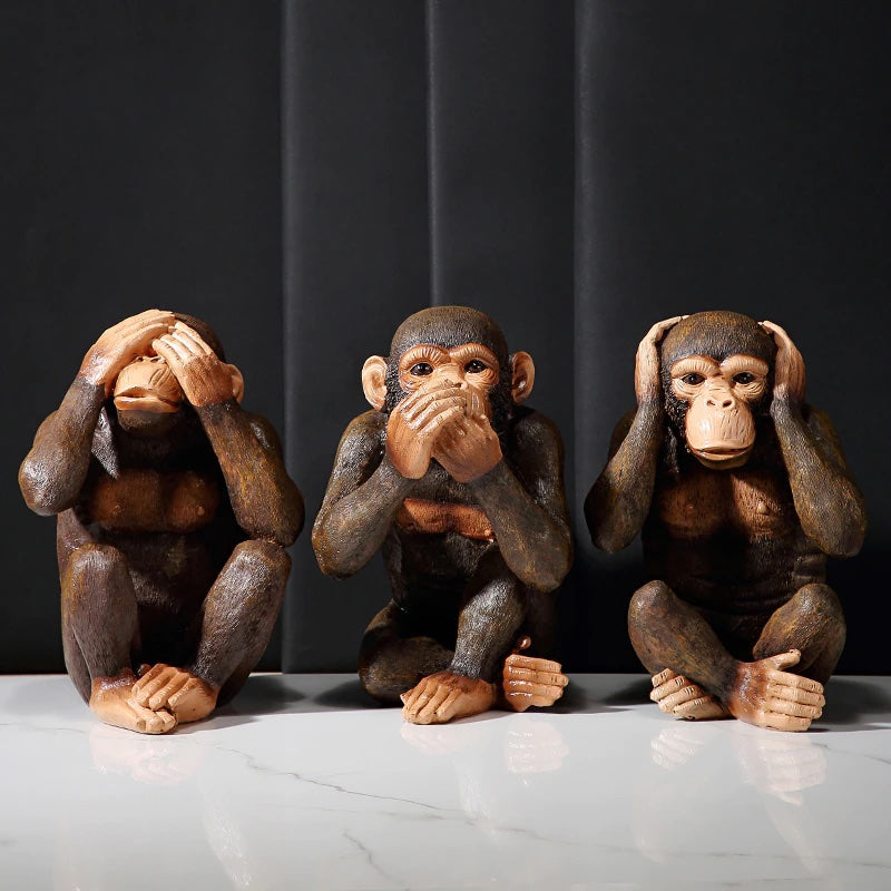 Wild Three Wise Monkeys