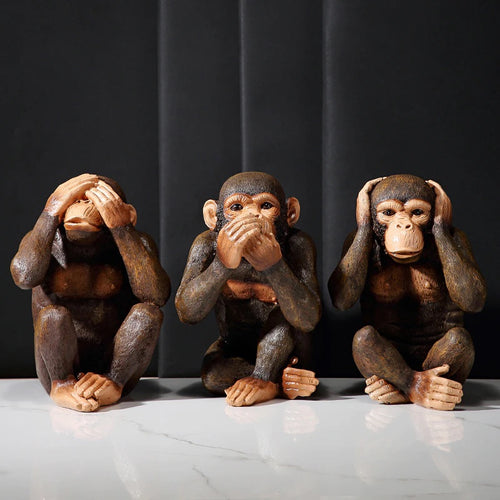 Three Monkeys Ornament