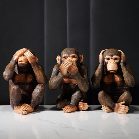 Three Monkeys Ornament