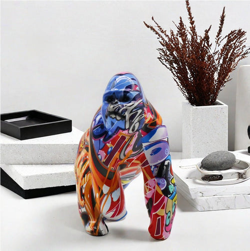 Gorilla Statue, Resin, Eighties, 17 cm