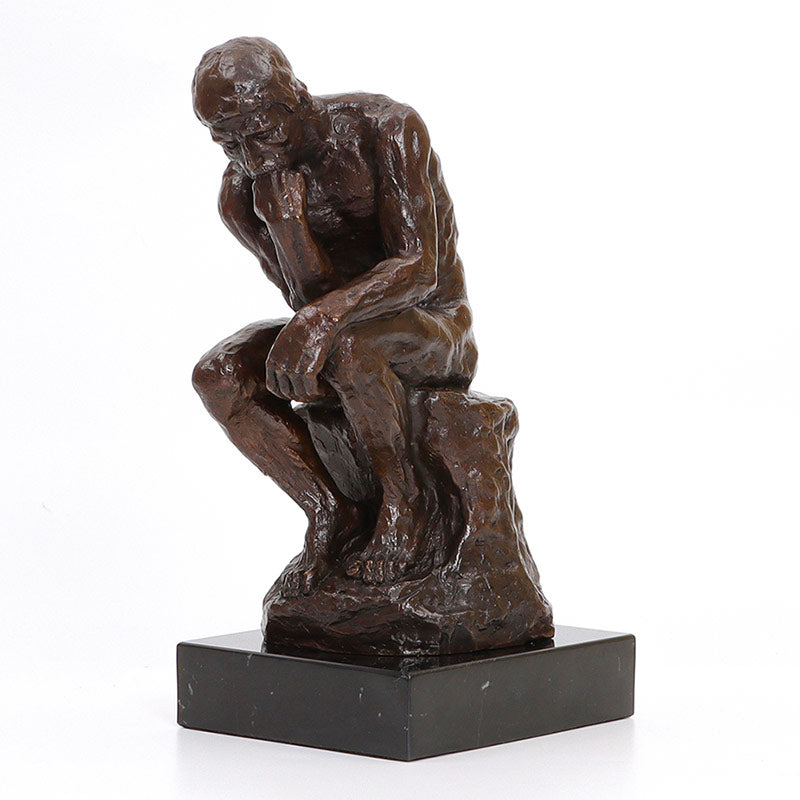 The Thinker by Rodin Statue, Bronze Reproduction, 24 cm