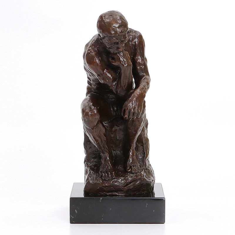 The Thinker by Rodin Statue, Bronze Reproduction, 24 cm
