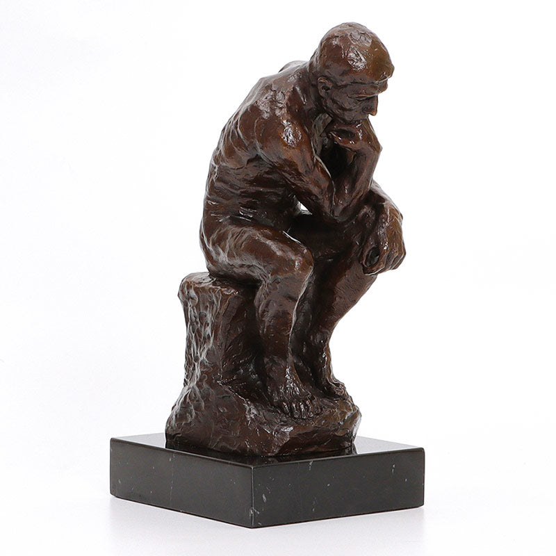 The Thinker by Rodin Statue, Bronze Reproduction, 24 cm