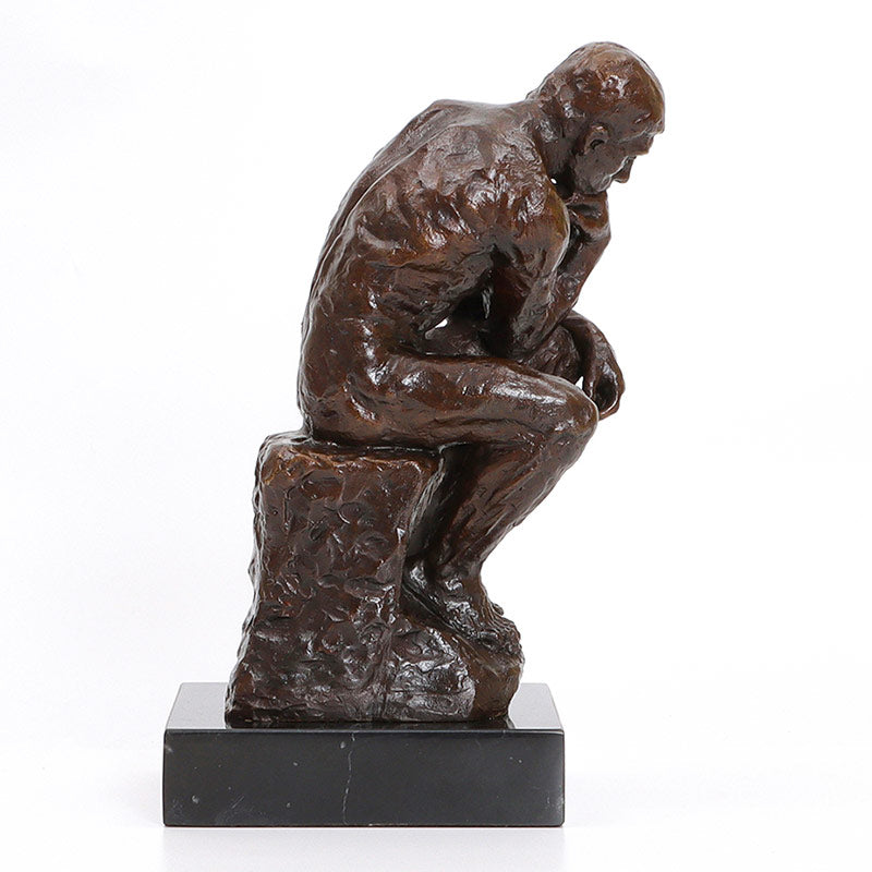 The Thinker by Rodin Statue, Bronze Reproduction, 24 cm