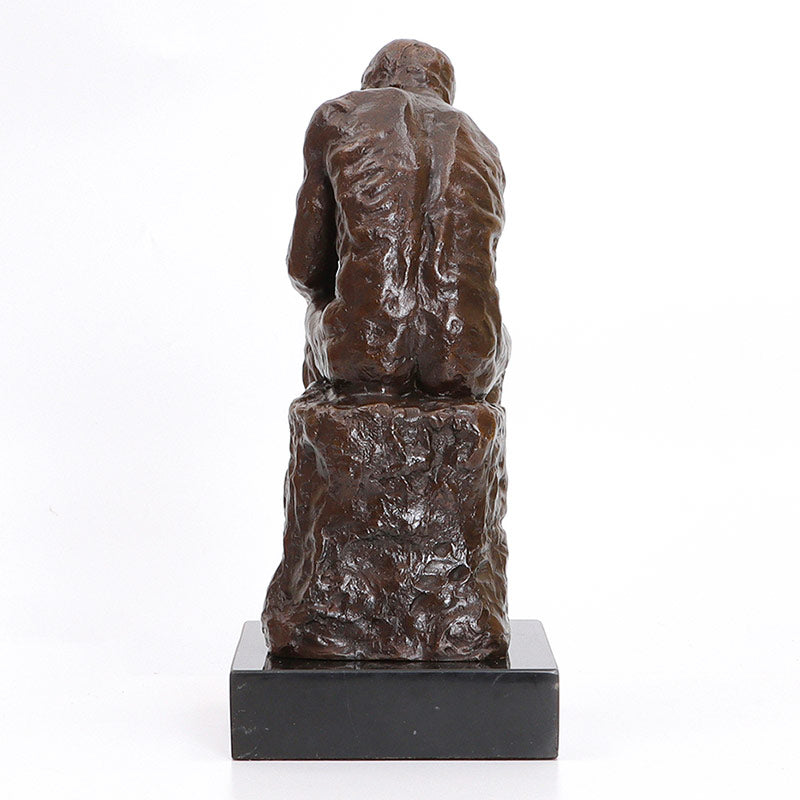 The Thinker by Rodin Statue, Bronze Reproduction, 24 cm
