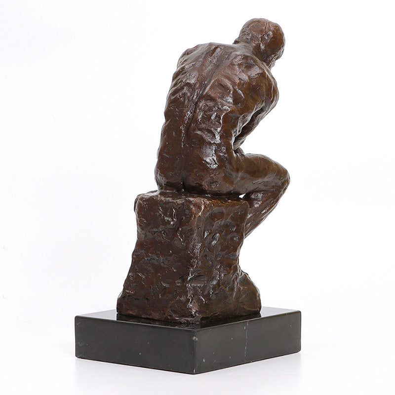 The Thinker by Rodin Statue, Bronze Reproduction, 24 cm
