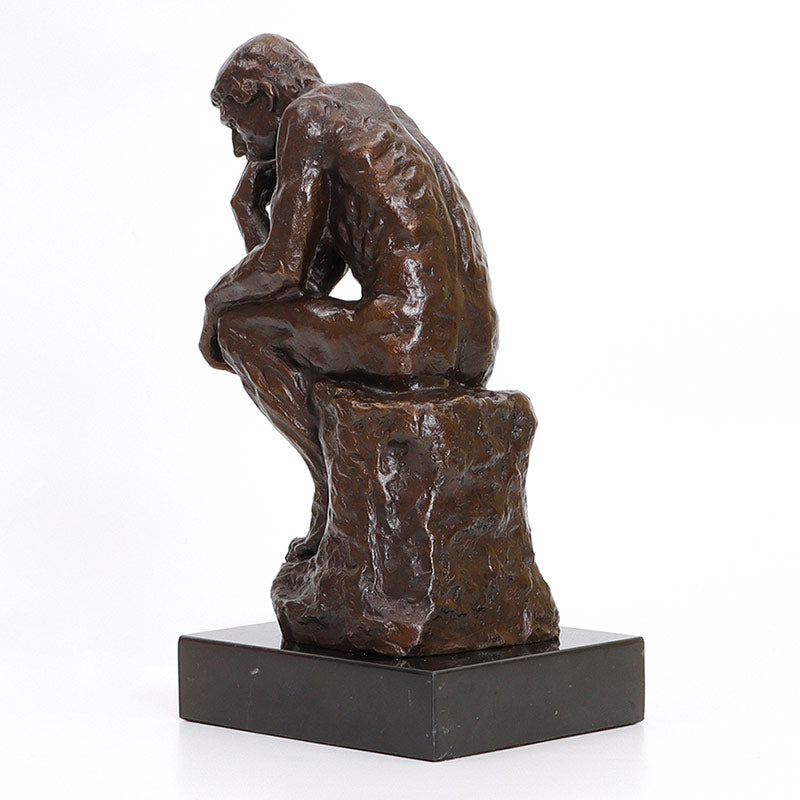 The Thinker by Rodin Statue, Bronze Reproduction, 24 cm