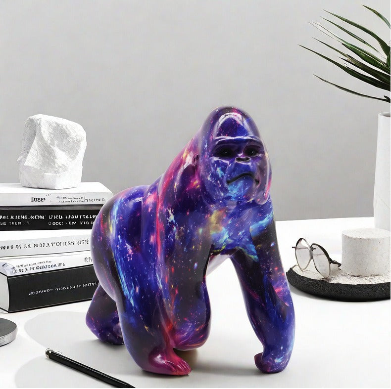 Gorilla Statue, Resin, Space, 17 cm