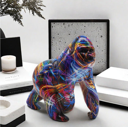 Gorilla Statue, Resin, Laser, 17 cm