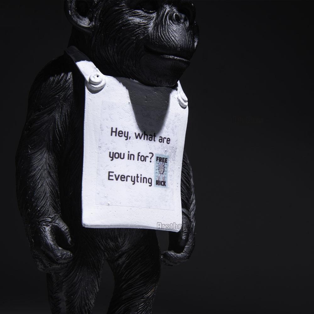 Banksy Monkey Street Art Sculpture