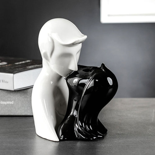 Ceramic Abstract Couple Ornament