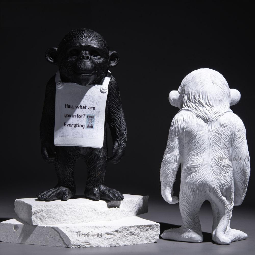 Banksy Monkey Street Art Sculpture