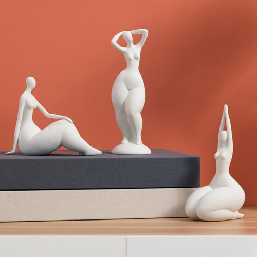 Ceramic Abstract Woman Art Figurine