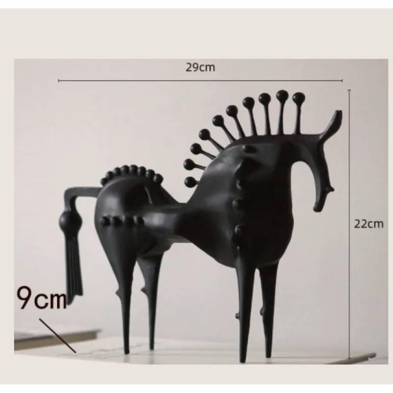 Abstract Horse Metal Sculpture