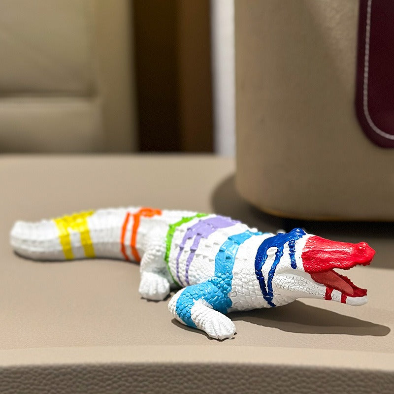 Crocodile Statue, Resin, Pop Art, 9 cm