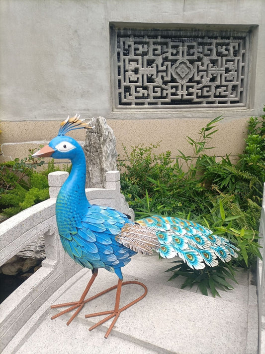 Metal Peacock Statue 62 cm