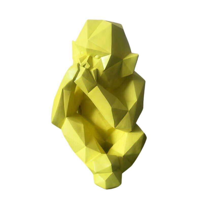 Origami Gorilla Statue, Outdoor, 23 cm