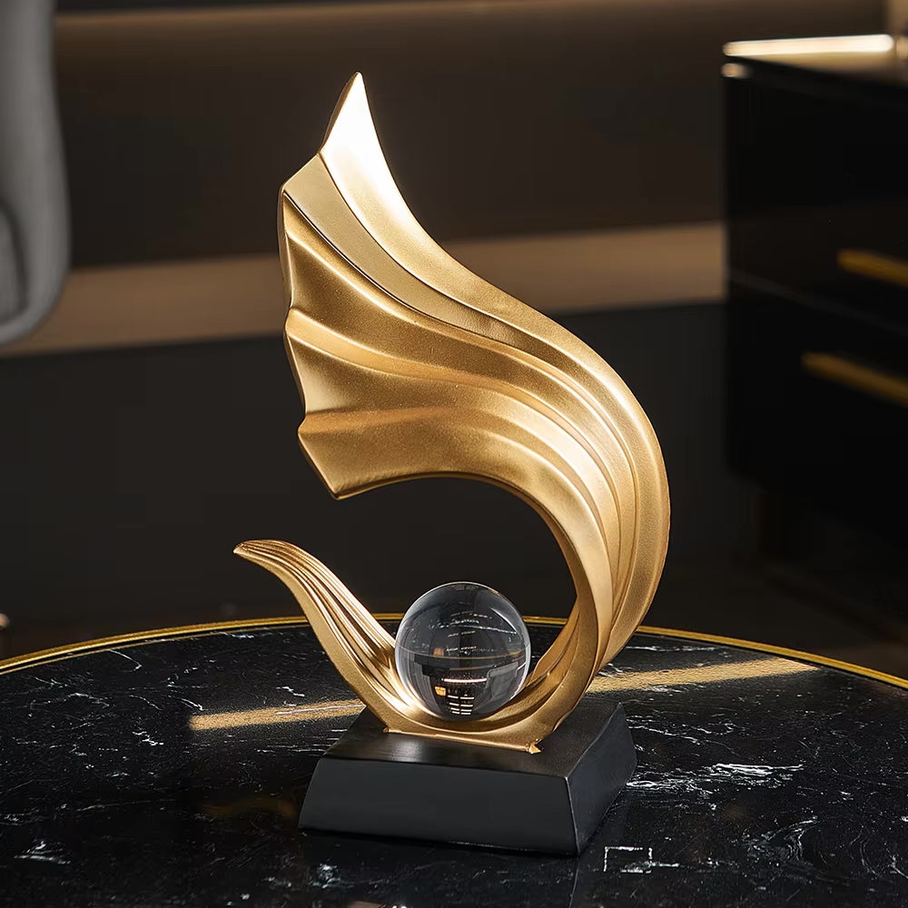 Golden Fire Statue