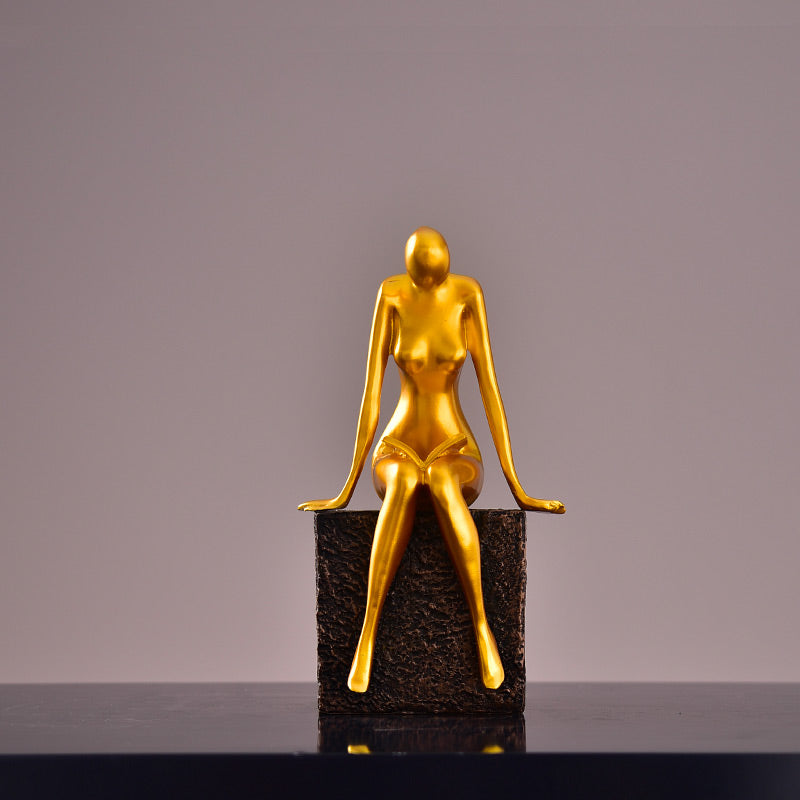 Woman Statue <br/> Contemporary Seated